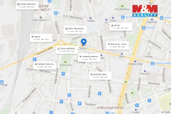 Prodej bytu 1+1, Hradec Králové - Pražské Předměstí, Gočárova třída, 41 m2