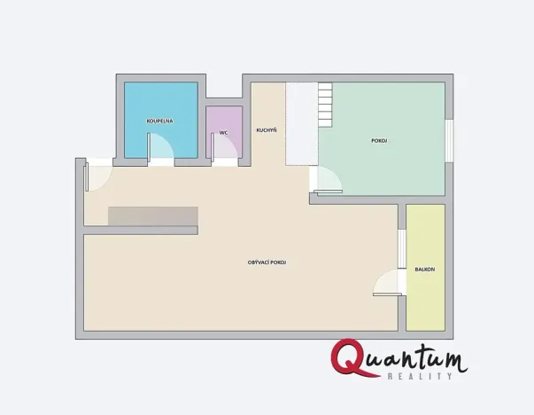 Pronájem bytu 2+kk, Praha - Podolí, Podolské nábřeží, 50 m2