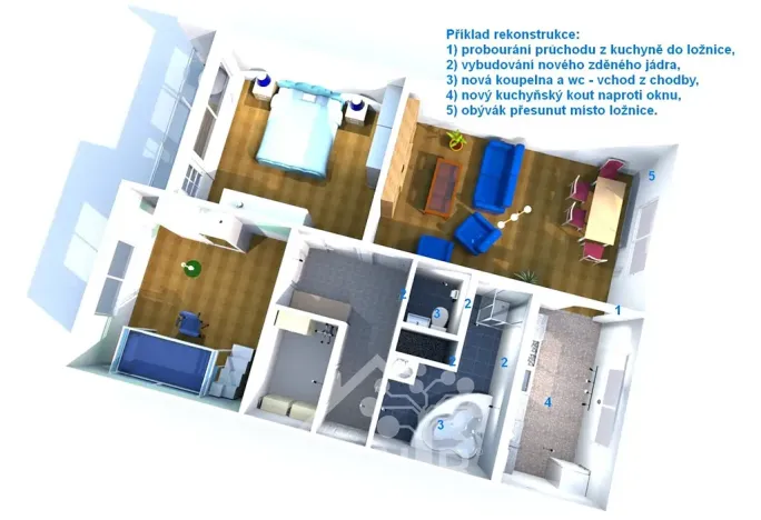 Prodej bytu 3+1, Liberec, Konopná, 63 m2