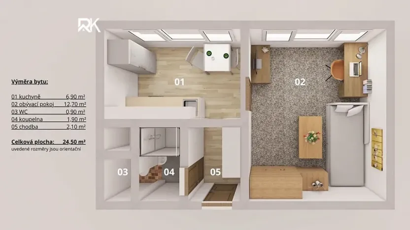 Prodej bytu 1+1, Kolín, Dělnická, 25 m2