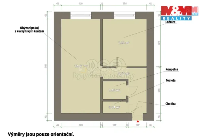 Prodej bytu 2+kk, Kladno, Čs. armády, 40 m2