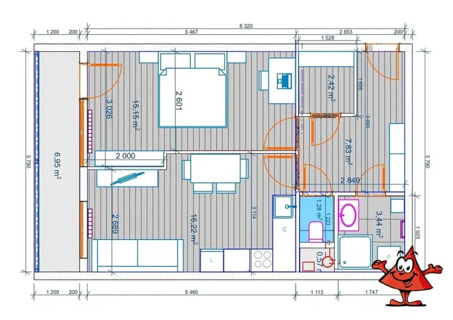 Pronájem bytu 2+kk, Praha - Chodov, Jarníkova, 50 m2