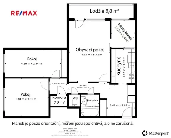 Prodej bytu 3+1, Kladno, Václava Rabase, 75 m2