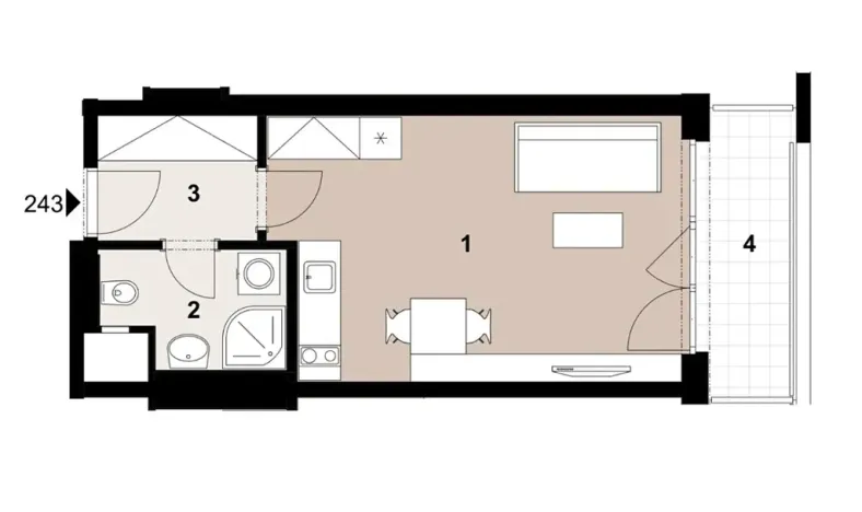 Prodej bytu 1+kk, Praha - Hloubětín, Poděbradská, 32 m2