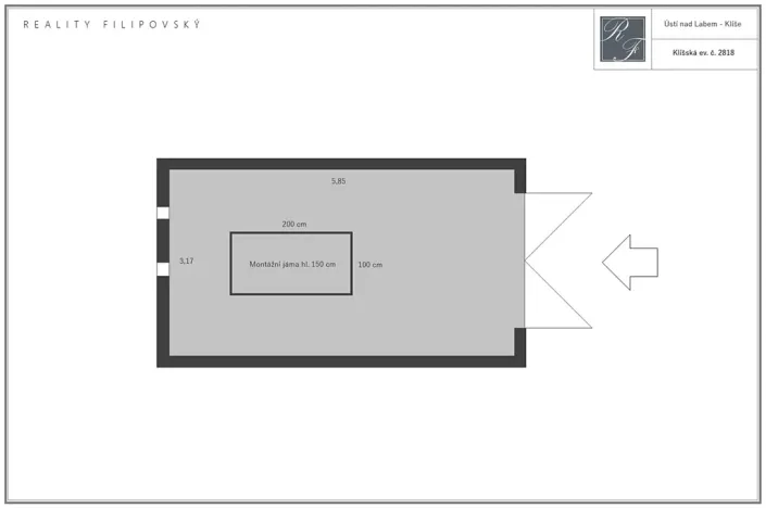 Prodej garáže, Ústí nad Labem, Klíšská, 21 m2