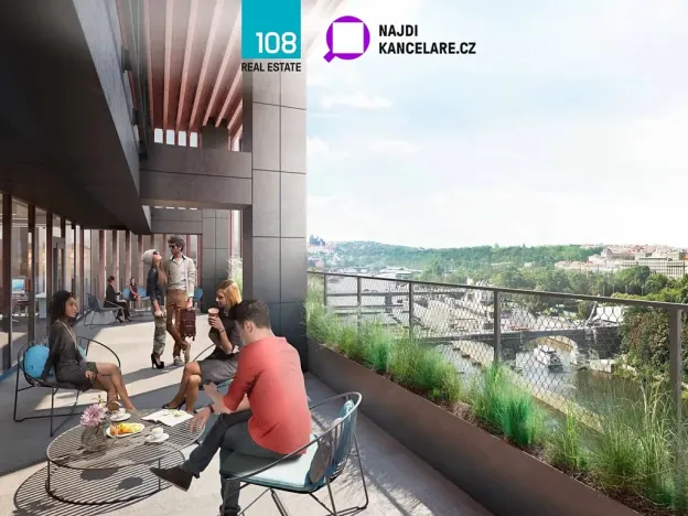 Pronájem kanceláře, Praha - Karlín, Rohanské nábřeží, 3400 m2