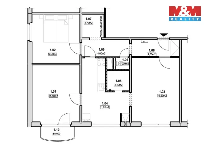 Prodej bytu 3+1, Veverská Bítýška, Na Bítýškách, 69 m2