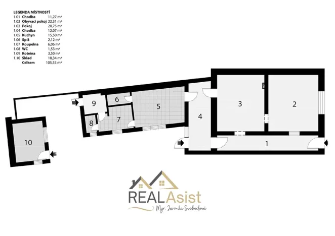 Prodej rodinného domu, Rajhrad, Ostrůvek, 95 m2