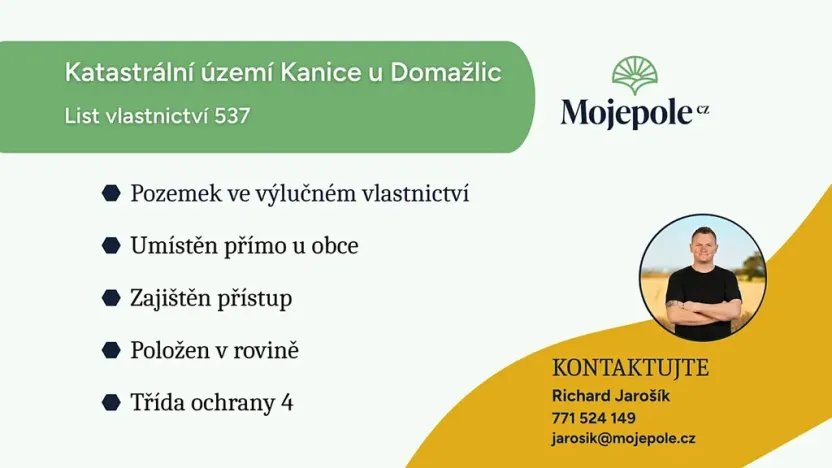 Prodej pole, Kanice, 4869 m2