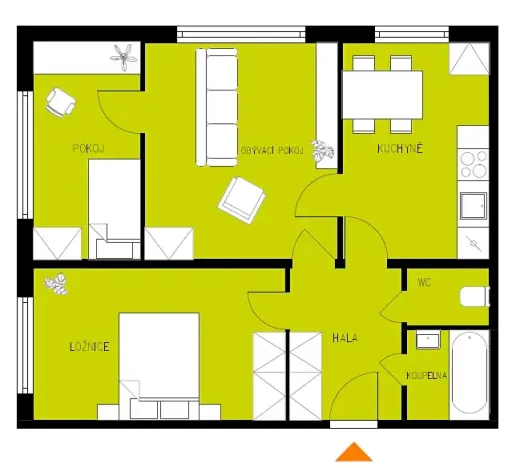 Pronájem bytu 3+1, Česká Lípa, Havířská, 58 m2