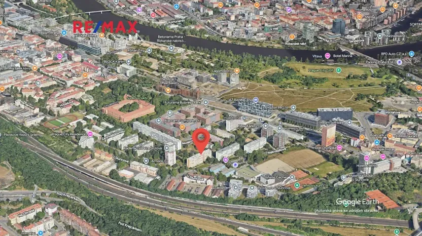 Pronájem bytu 3+kk, Praha - Karlín, Nekvasilova, 55 m2