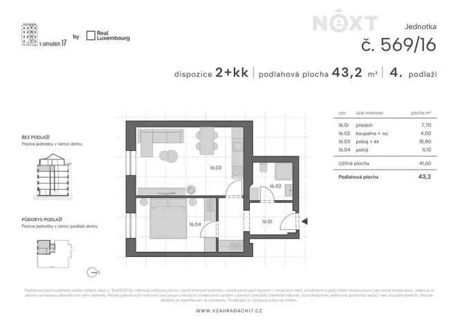 Prodej bytu 2+kk, Praha - Libeň, V zahradách, 43 m2