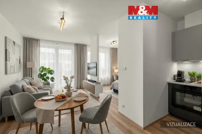 Pronájem bytu 1+kk, Kralupy nad Vltavou, Nádražní, 37 m2