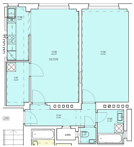 Pronájem bytu 2+kk, Praha - Nusle, U čtyř domů, 60 m2