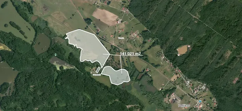 Prodej podílu louky, Petříkov, 141021 m2