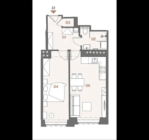 Prodej bytu 2+kk, Praha - Žižkov, Jana Želivského, 50 m2