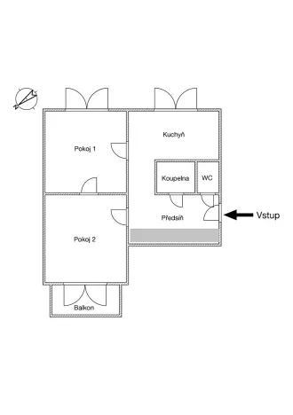 Pronájem bytu 2+1, Hodonín, Erbenova, 56 m2