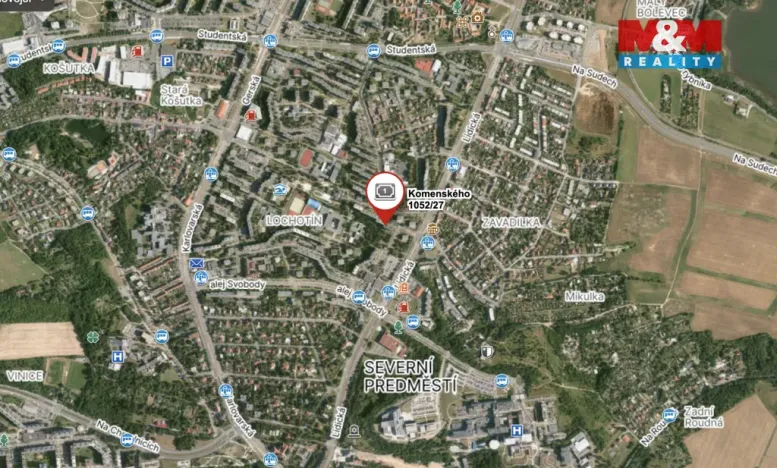 Pronájem bytu 2+1, Plzeň - Bolevec, Komenského, 68 m2