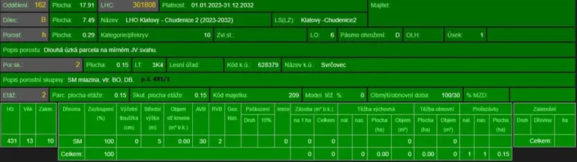 Prodej lesa, Dolany, 3023 m2