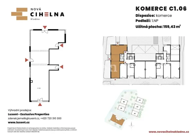 Pronájem obchodního prostoru, Kladno, 159 m2