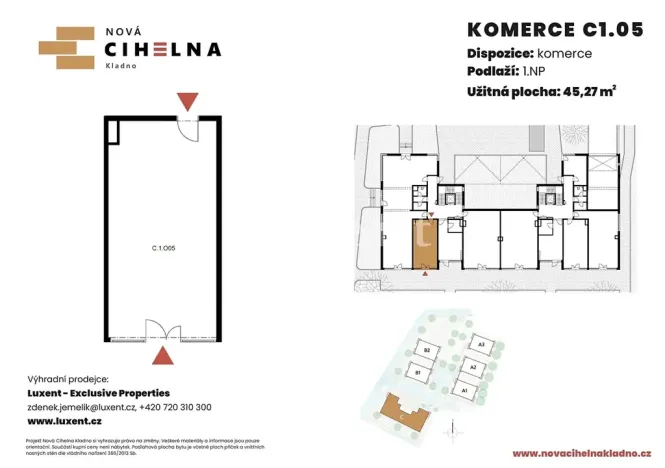 Pronájem obchodního prostoru, Kladno, 45 m2