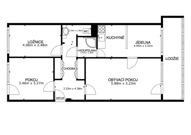 Prodej bytu 3+1, Kolín, Rimavské Soboty, 69 m2