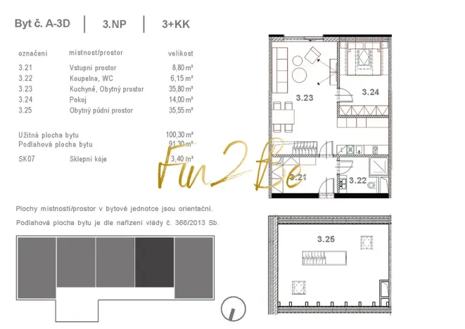 Prodej bytu 3+kk, Černá v Pošumaví - Dolní Vltavice, 100 m2