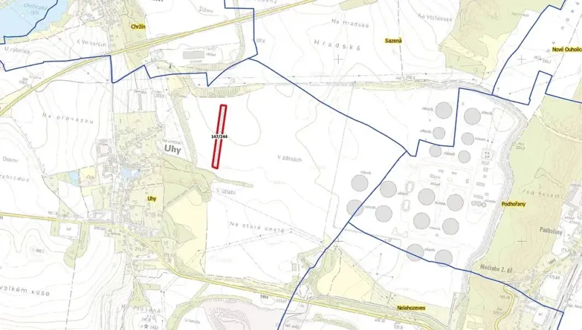 Prodej pole, Uhy, 9782 m2