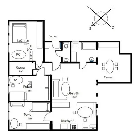Prodej bytu 4+kk, Brno, Erbenova, 102 m2