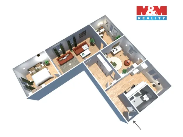 Prodej bytu 4+1, Volary, Sídl. Míru, 80 m2