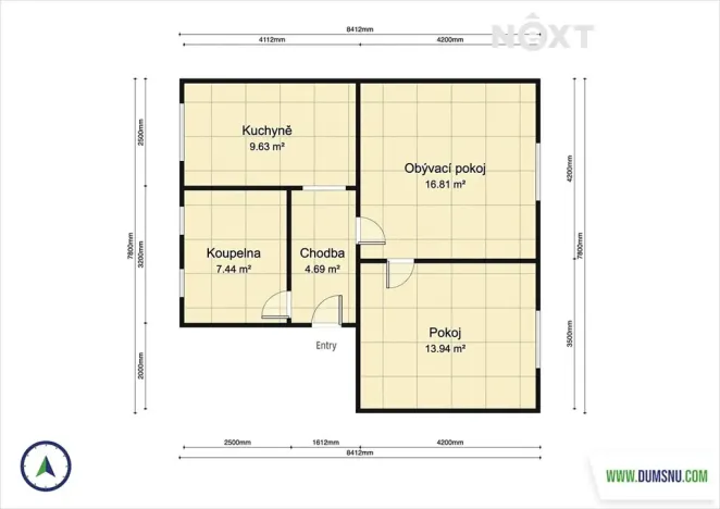 Pronájem bytu 2+1, Šumperk, Zábřežská, 55 m2