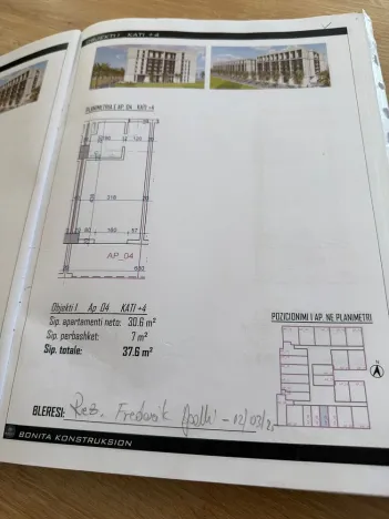 Prodej bytu 1+kk, Rruga Viena, Golem, Albánie, 37 m2
