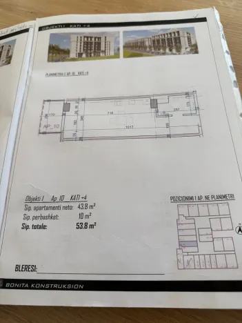 Prodej bytu 1+kk, Rruga Viena, Golem, Albánie, 37 m2