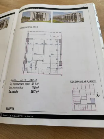 Prodej bytu 1+kk, Rruga Viena, Golem, Albánie, 37 m2