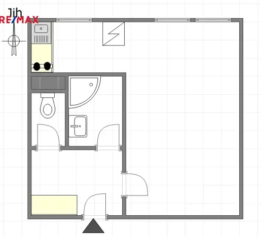 Pronájem bytu 1+kk, Praha - Modřany, Angelovova, 30 m2