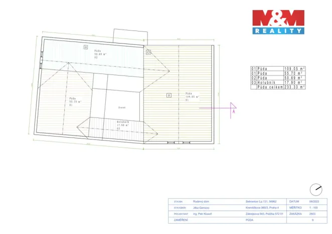 Prodej pozemku pro bydlení, Sebranice, 1032 m2