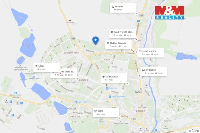 Prodej bytu 4+1, Dačice - Dačice V, U Stadionu, 88 m2