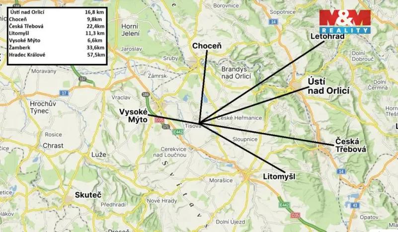 Pronájem rodinného domu, Tisová, 480 m2