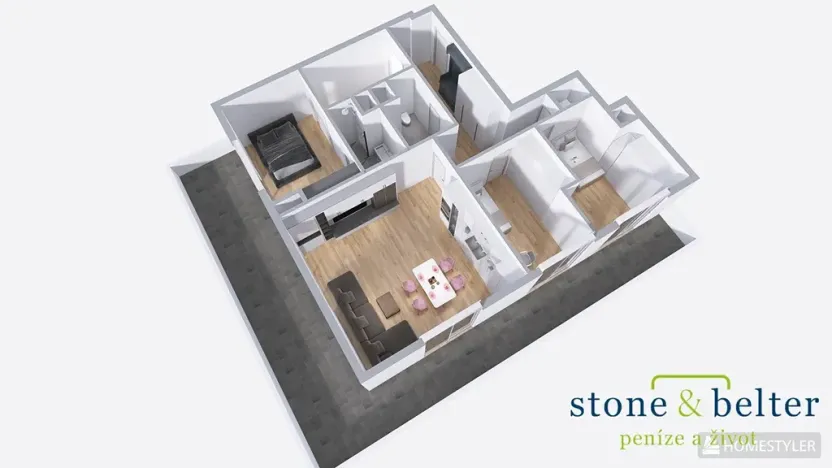 Pronájem bytu 4+kk, Praha - Michle, Hadovitá, 105 m2