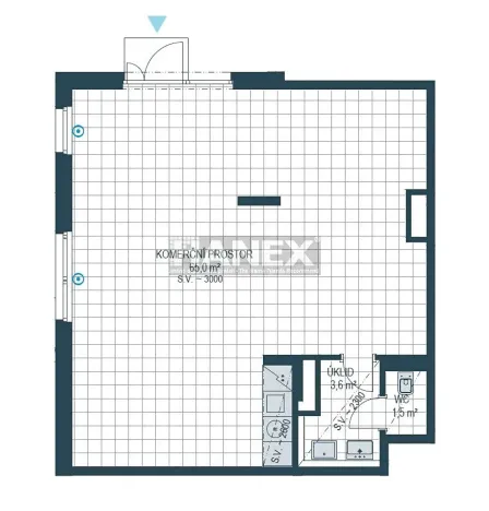 Pronájem obchodního prostoru, Praha - Hloubětín, Laponská, 73 m2