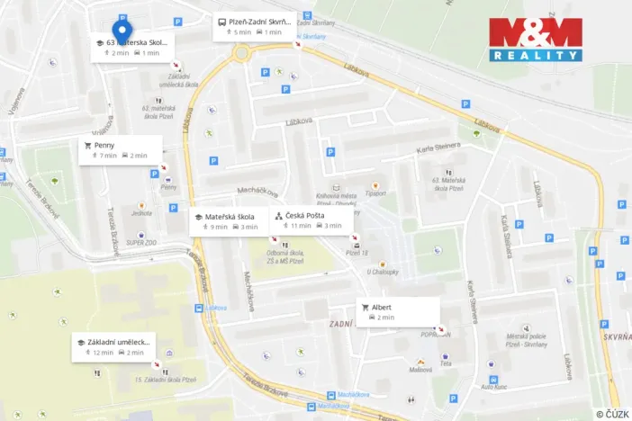 Pronájem bytu 2+1, Plzeň - Skvrňany, Vojanova, 62 m2