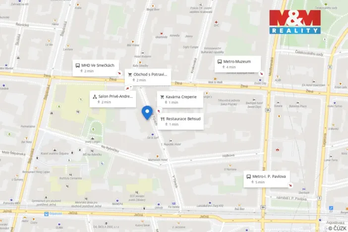 Pronájem bytu 2+kk, Praha - Nové Město, V tůních, 38 m2