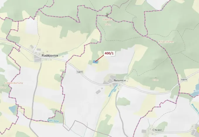 Dražba lesa, Bílsko, 3965 m2