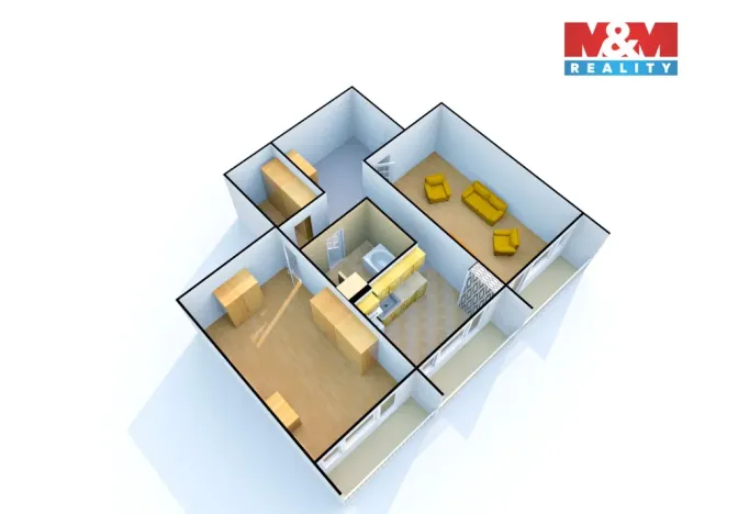 Pronájem bytu 2+1, Děčín - Děčín III-Staré Město, Oblouková, 74 m2