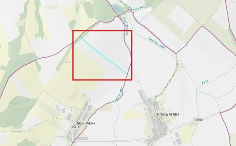 Prodej podílu pole, Malá Vrbka, 2555 m2