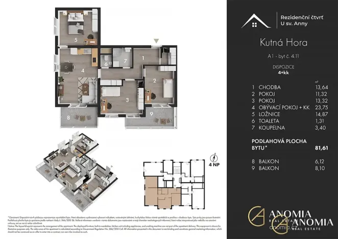 Prodej bytu 4+kk, Kutná Hora, Plk. Loudy, 88 m2
