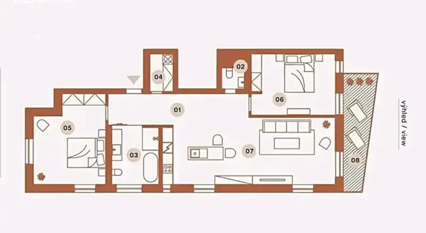 Pronájem bytu 3+kk, Praha - Smíchov, U Dívčích hradů, 123 m2