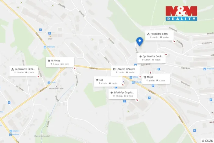 Pronájem bytu 2+1, Ústí nad Labem - Severní Terasa, Pod Rozhlednou, 65 m2