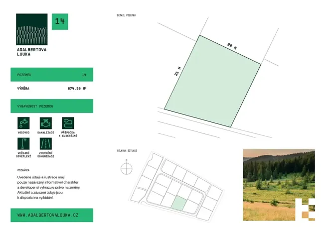 Prodej pozemku pro bydlení, Horní Planá, 875 m2