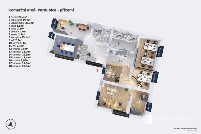 Prodej obchodního prostoru, Pardubice, K Dolíčku, 374 m2